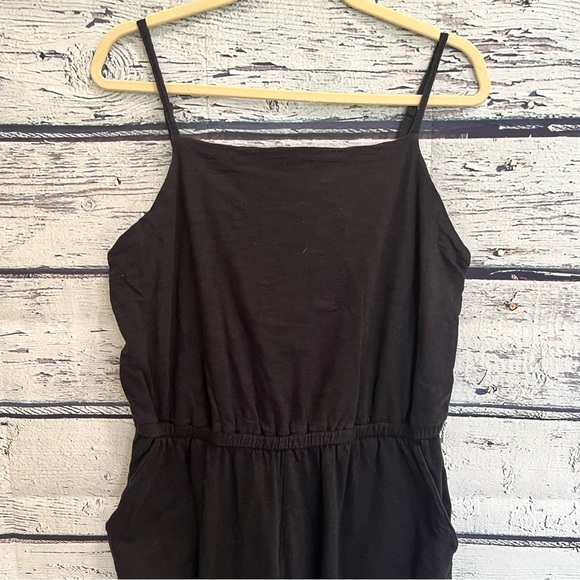 Old Navy Black Casual Cotton Jumpsuit with Pockets Size L - Picture 2 of 14